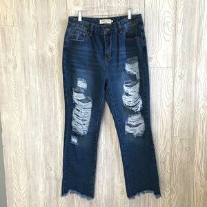 NWOT Juniors Size 11 High Rise Boyfriend Jeans - L